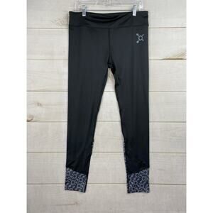 Orangetheory Fitness Leggings Womens XL Black Printed Pull On Workout Skinny